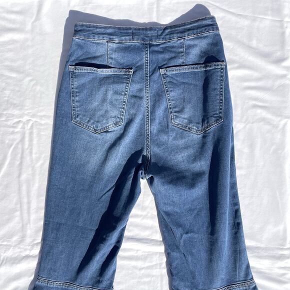 Free People We The Free Just Float On Flare Leg Jeans High Waist Womens 28 Blue - Picture 5 of 7